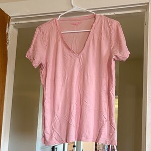 Victoria's Secret Light Pink V-Neck Tee